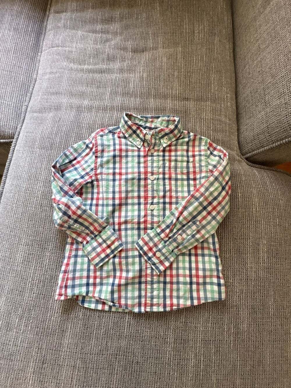 Crewcuts Boys Long Sleeve Multi-Plaid Button-Down Shirt